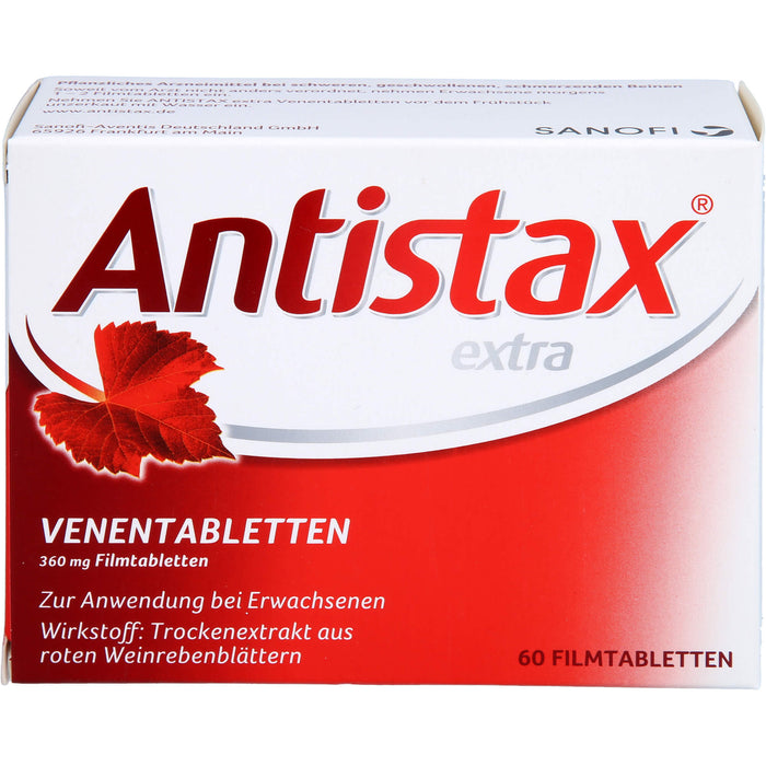 Antistax extra Venentabletten 360 mg bei schweren, geschwollenen, schmerzenden Beinen, 60 pcs. Tablets