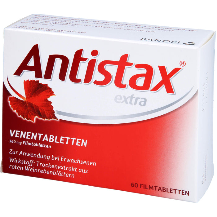 Antistax extra Venentabletten 360 mg bei schweren, geschwollenen, schmerzenden Beinen, 60 pcs. Tablets