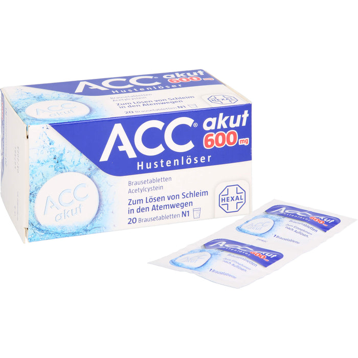 ACC akut 600 mg Hustenlöser Brausetabletten, 20 pcs. Tablets