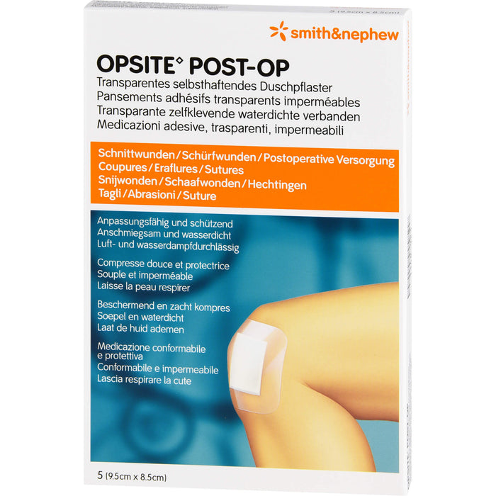 OPSITE Post-OP steril 9,5 x 8,5 cm Duschpflaster, 5 pcs. Wound dressings