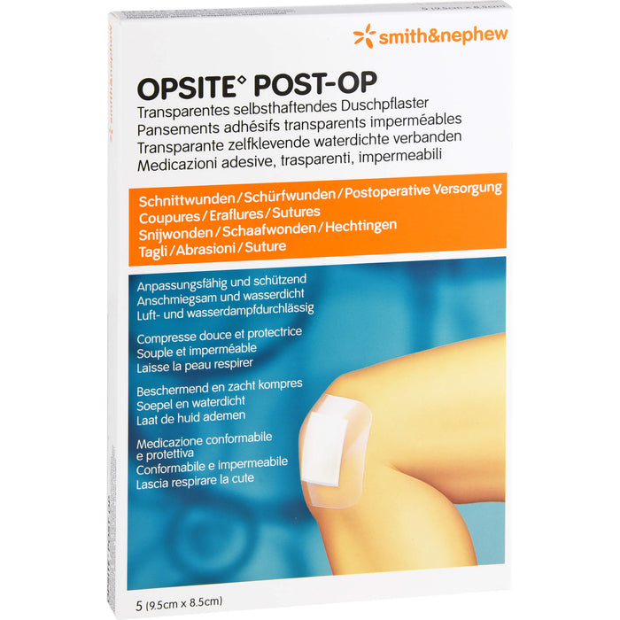 OPSITE Post-OP steril 9,5 x 8,5 cm Duschpflaster, 5 pc Pansements