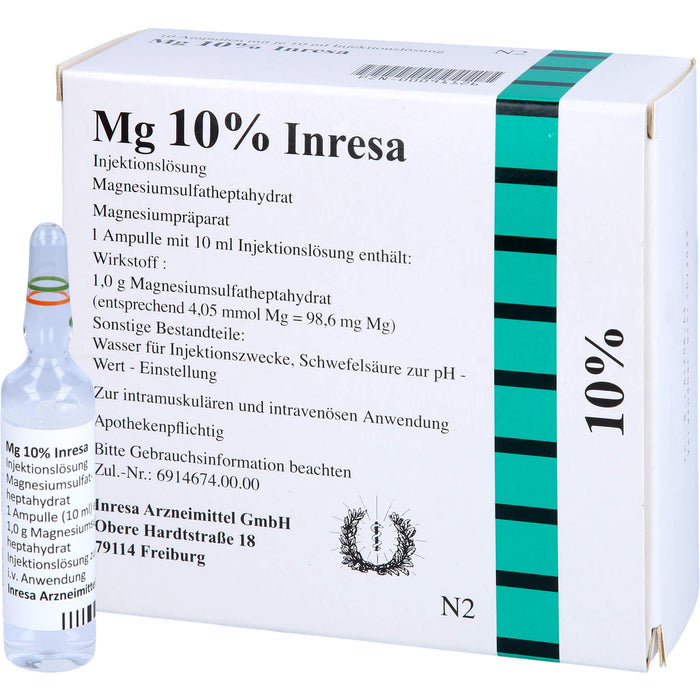 MG 10% Inresa Injektionslösung, 10 pc Ampoules