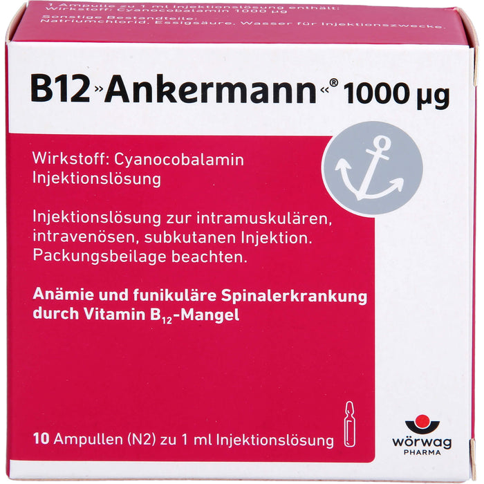 B12 Ankermann 1000 µg Ampullen, 10 pcs. Ampoules