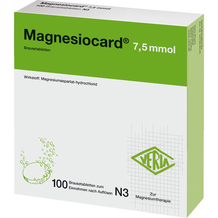 Magnesiocard 7,5 mmol Brausetabletten, 100 pc Tablettes