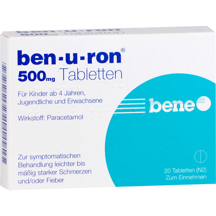 Ben-u-ron 500 mg Tabletten, 20 pc Tablettes