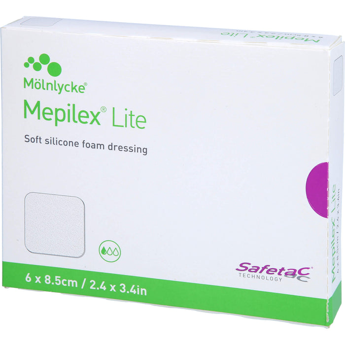 Mepilex Lite Schaumverband 6x8,5 cm steril, 5 St VER