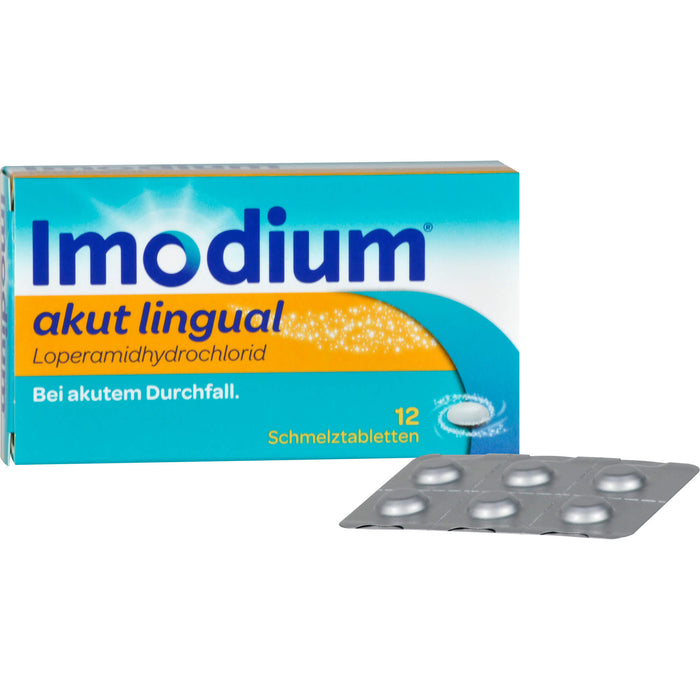 Imodium akut lingual 2 mg Schmelztabletten Reimport EurimPharm, 12 pcs. Tablets