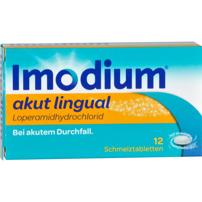 Imodium akut lingual 2 mg Schmelztabletten Reimport EurimPharm, 12 pc Tablettes