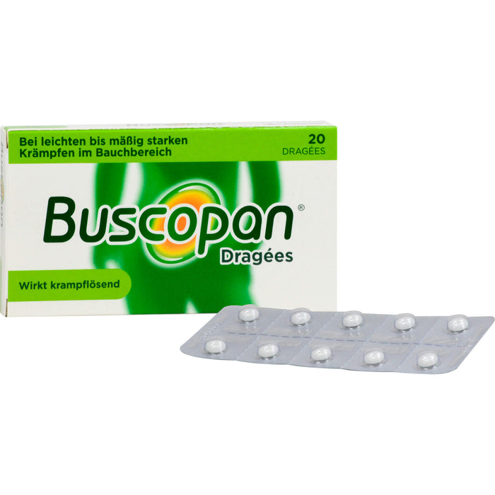 Buscopan Dragées wirkt krampflösend Original Sanofi-Aventis, 20 St. Tabletten