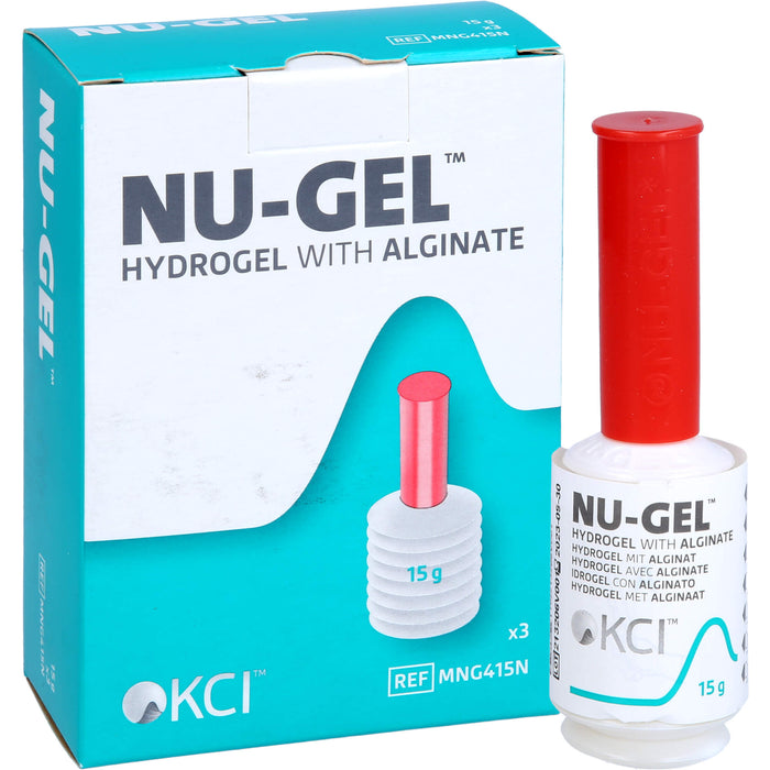 NU-Gel Hydrogel mit Alginat für trockene, belegte und nekrotische Wunden, 45 g Gel