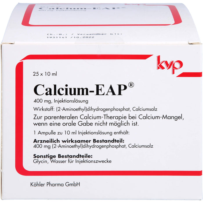 Calcium-EAP Injektionslösung bei Calcium-Mangel, 25 pc Ampoules