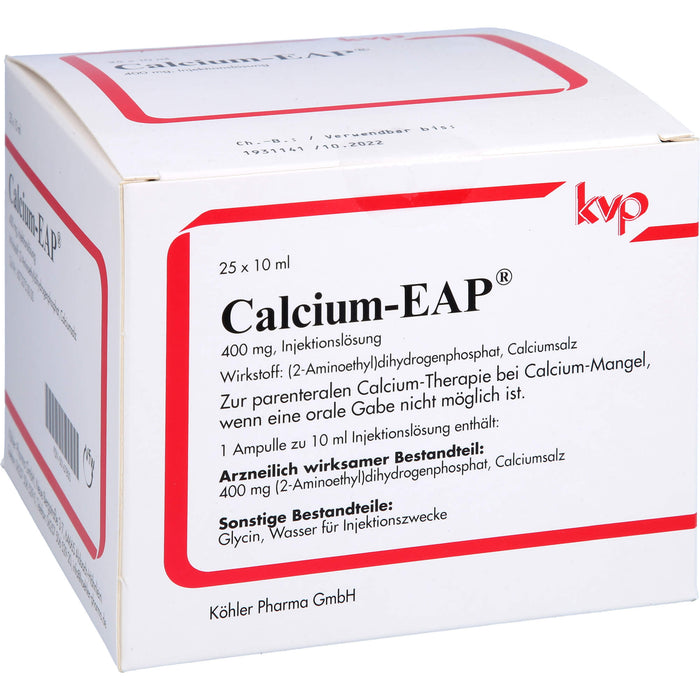 Calcium-EAP Injektionslösung bei Calcium-Mangel, 25 pc Ampoules