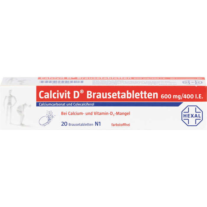 Calcivit D Brausetabletten 600 mg/400 I.E., 20 St. Tabletten