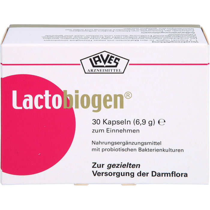 Lactobiogen Kapseln zur gezielten Versorgung der Darmflora, 30 pc Capsules