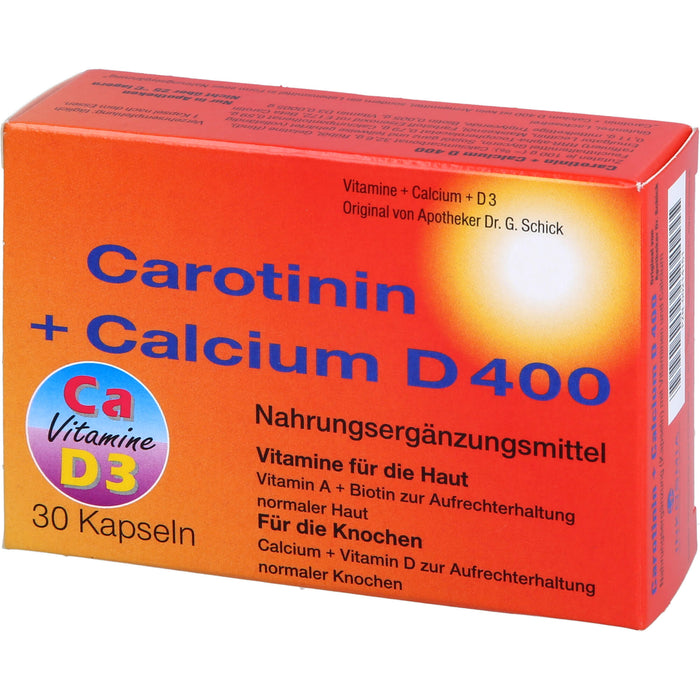 Inkosmia Carotinin + Calcium D 400 Kapseln, 30 St. Kapseln