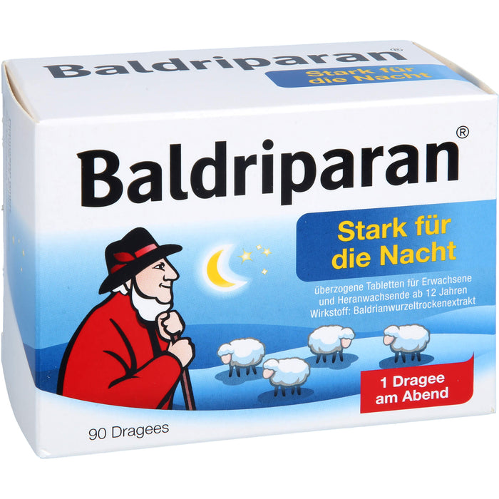 Baldriparan stark für die Nacht Dragees, 90 pc Tablettes