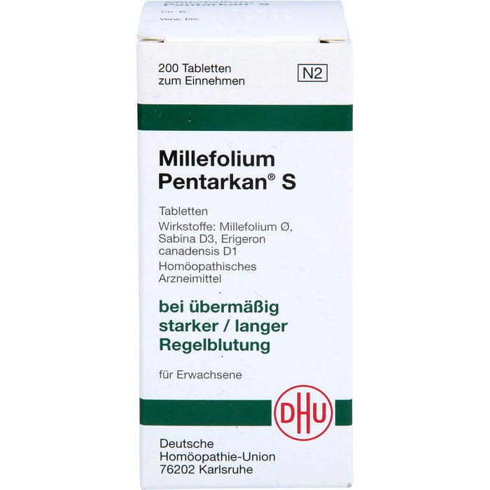 DHU Millefolium Pentarkan S Tabletten bei übermäßig starker / langer Regelblutung, 200 pc Tablettes