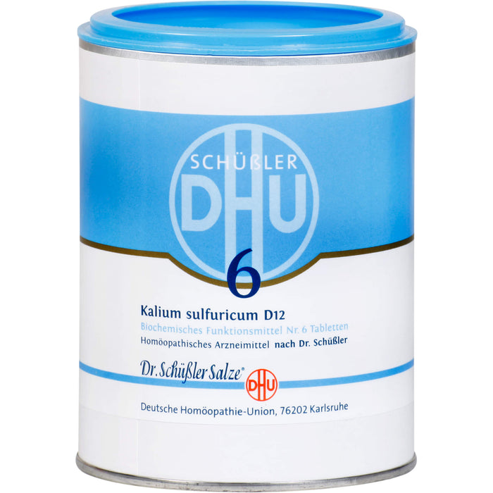 DHU Schüßler-Salz Nr. 6 Kalium sulfuricum D 12 Tabletten, 1000 pcs. Tablets