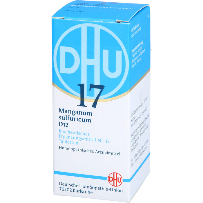 DHU Schüßler-Salz Nr. 17 Manganum sulfuricum D12 Tabletten, 80 pc Tablettes