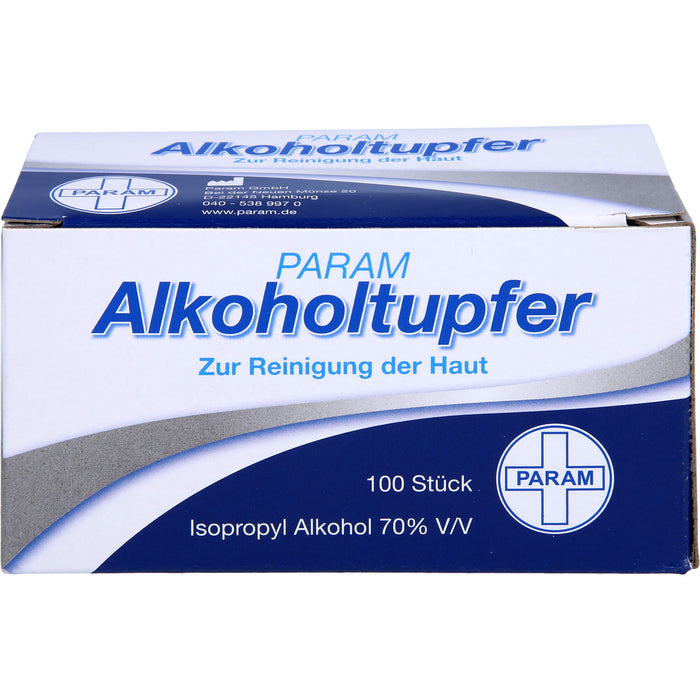 PARAM Alkoholtupfer zur Reinigung der Haut, 100 pc Écouvillon