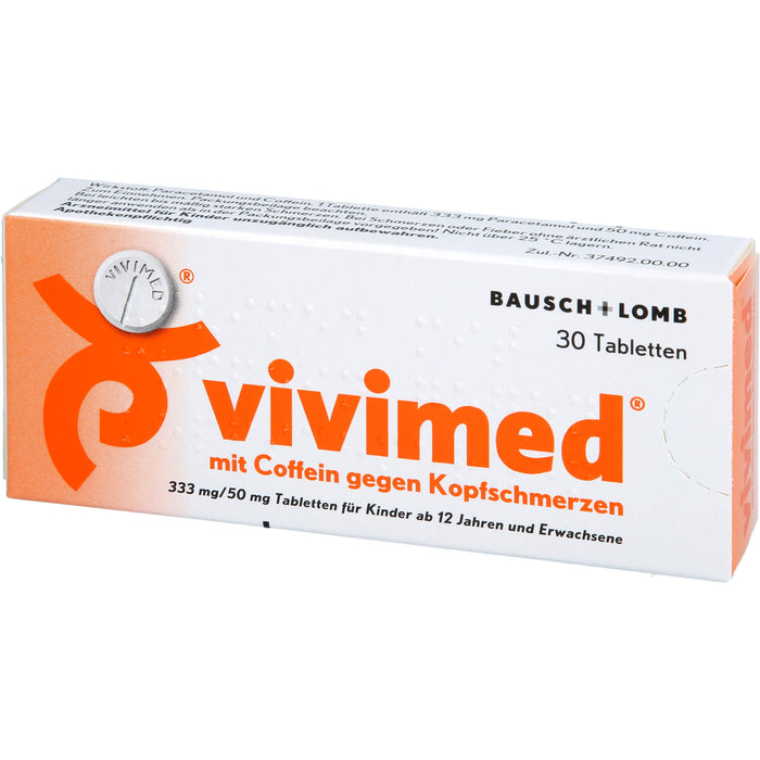 vivimed mit Coffein gegen Kopfschmerzen Tabletten, 30 pc Tablettes