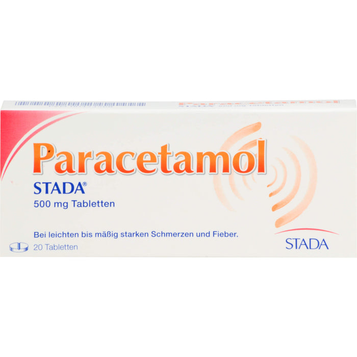 Paracetamol STADA 500 mg Tabletten bei Schmerzen und Fieber, 20 St. Tabletten