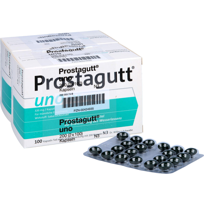 Prostagutt uno Kapseln zur Erleichterung des Wasserlassens, 200 pcs. Capsules