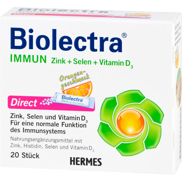 Biolectra Immun Zink + Selen + Vitamin D3 direct Micro-Pellets, 20 pcs. Sachets