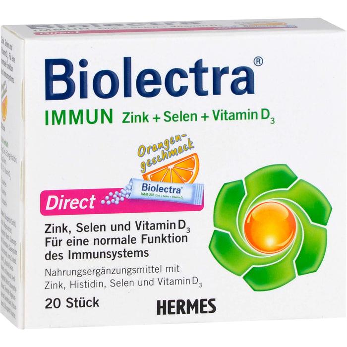 Biolectra Immun Zink + Selen + Vitamin D3 direct Micro-Pellets, 20 pc Sachets