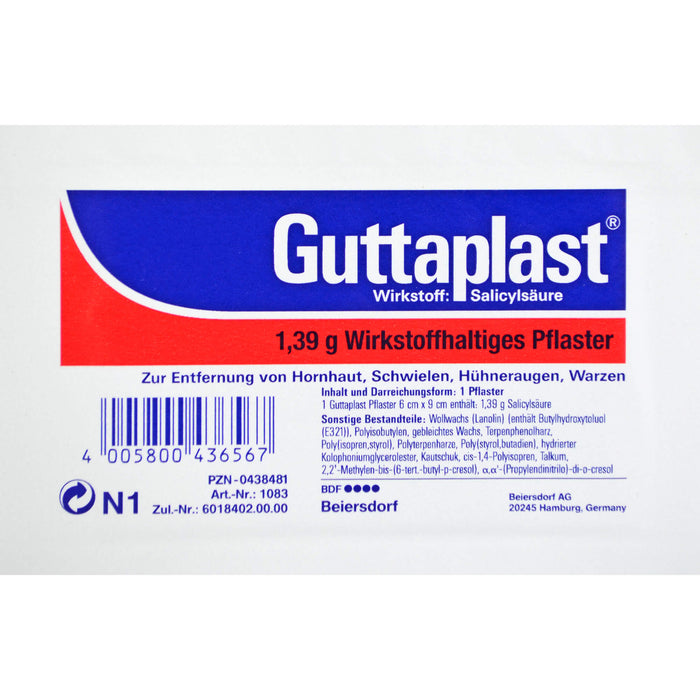 Guttaplast 6 cm x 9 cm Pflaster, 1 pcs. Patch