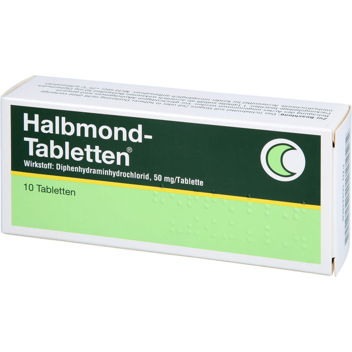 Halbmond-Tabletten 50 mg zur Kurzzeitbehandlung von Schlafstörungen, 10 pcs. Tablets