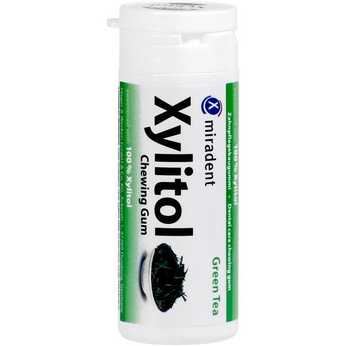 miradent Xylitol Chewing Gum Green Tea, 30 St. Kaugummi