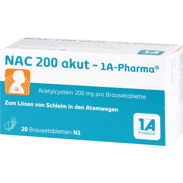 NAC 200 akut - 1 A Pharma, 20 pc Tablettes