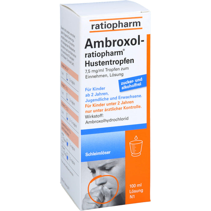 Ambroxol-ratiopharm Hustentropfen, 100 ml Solution