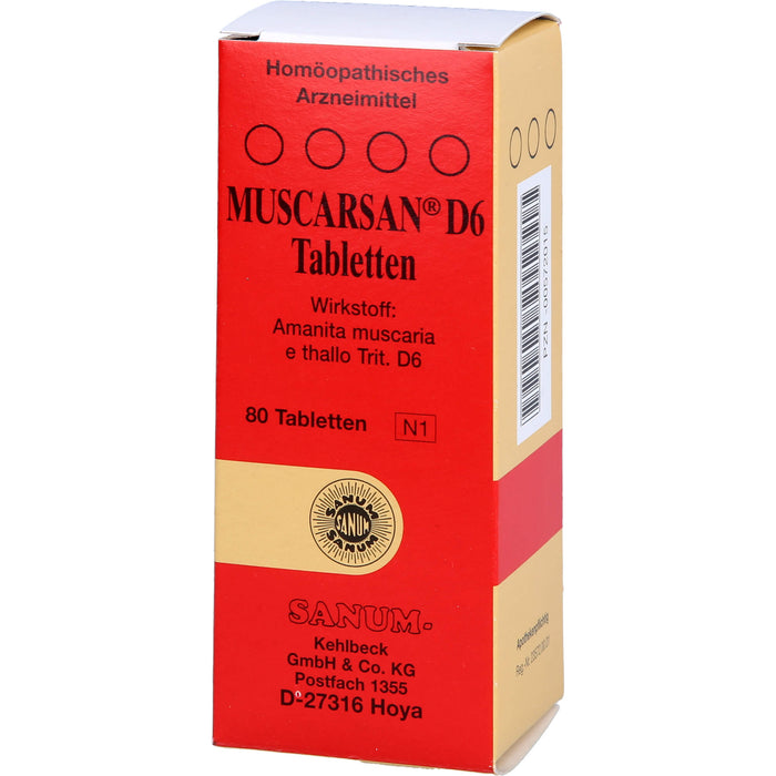 SANUM-KEHLBECK Muscarsan D6 Tabletten, 80 pc Tablettes