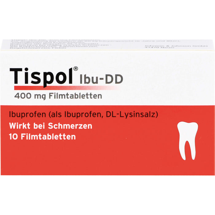 Tispol Ibu-DD Tabletten wirkt bei Schmerzen, 10 pcs. Tablets