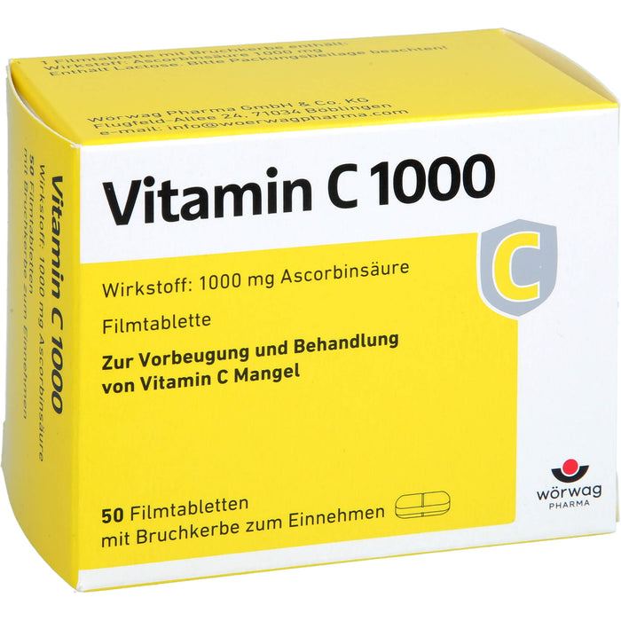 Vitamin C 1000 Wörwag Pharma, 50 St. Tabletten