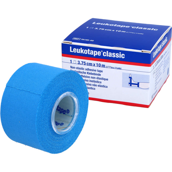 Leukotape Classic 3,75 cm x 10 m blau unelastische Klebebinde, 1 pc Paquet