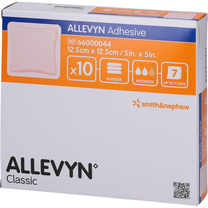 ALLEVYN Adhesive 12,5x12,5 cm haftende Wundauflage, 10 St VER