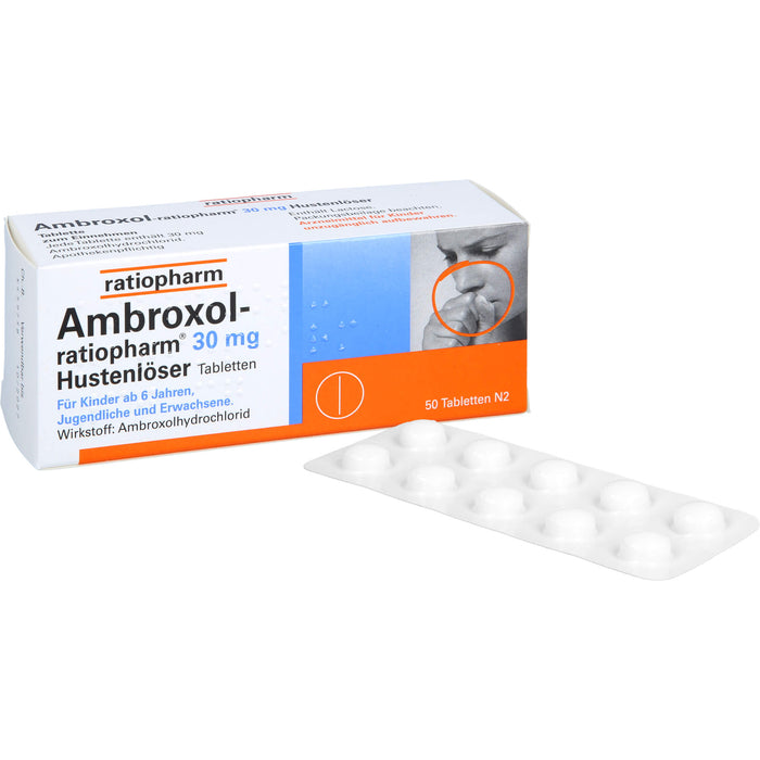 Ambroxol-ratiopharm 30 mg Hustenlöser Tabletten, 50 pc Tablettes