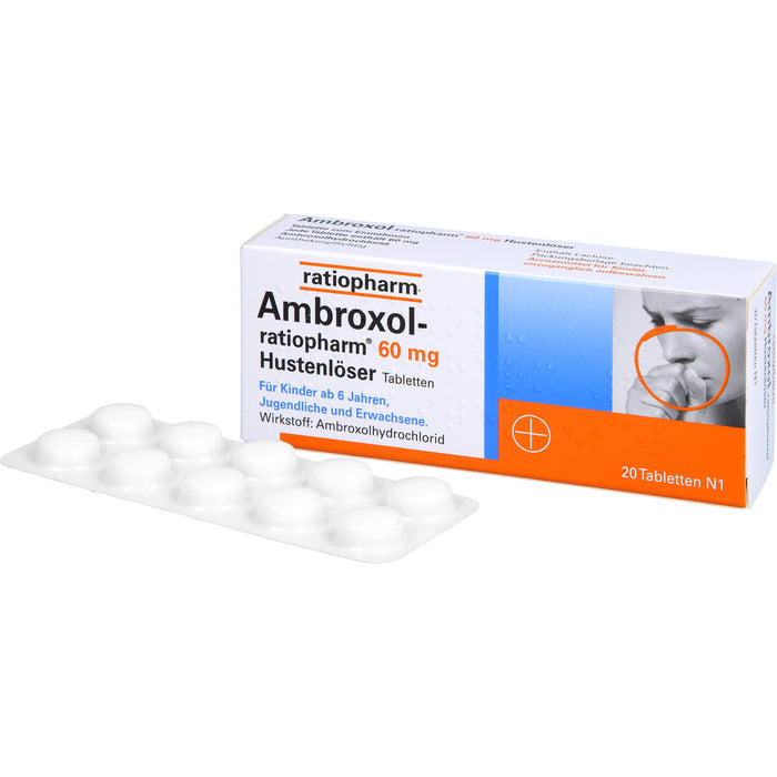 Ambroxol-ratiopharm 60 mg Hustenlöser Tabletten, 20 pc Tablettes