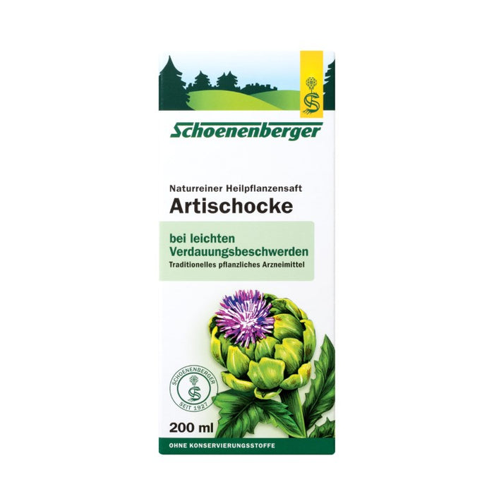 Schoenenberger Artischocke naturreiner Heilpflanzensaft, 200 ml Lösung