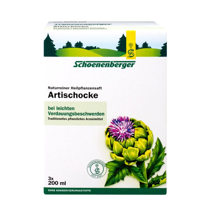 Schoenenberger Artischocke naturreiner Heilpflanzensaft, 600 ml Solution