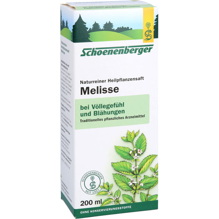 Schoenenberger Naturreiner Heilpflanzensaft Melisse, 200 ml Solution