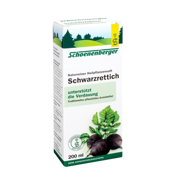 Schoenenberger Schwarzrettich naturreiner Heilpflanzensaft, 200 ml Solution