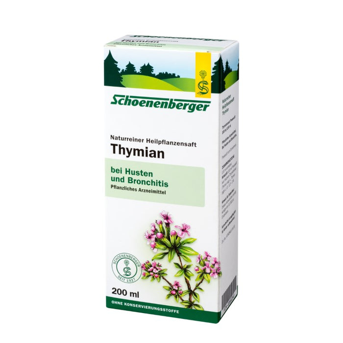 Schoenenberger Thymian naturreiner Heilpflanzensaft, 200 ml Solution