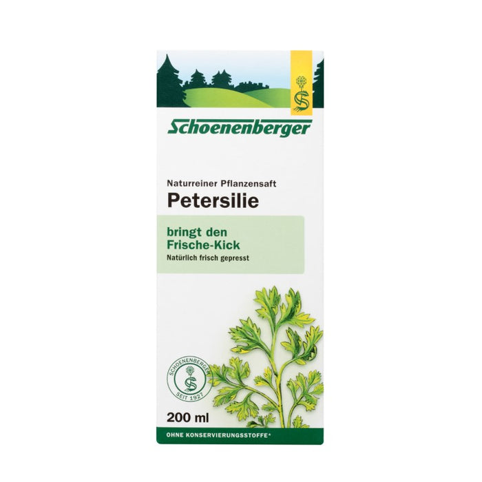 Schoenenberger Naturreiner Pflanzensaft Petersilie, 200 ml Solution