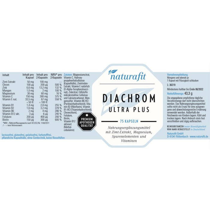 naturafit Diachrom Ultra Plus Kapseln, 75 St. Kapseln