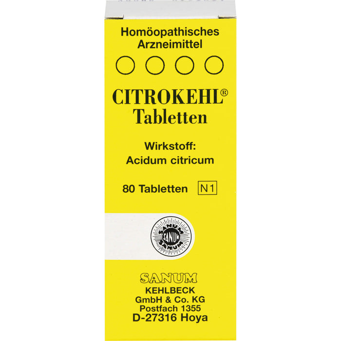 CITROKEHL Tabletten, 80 pc Tablettes