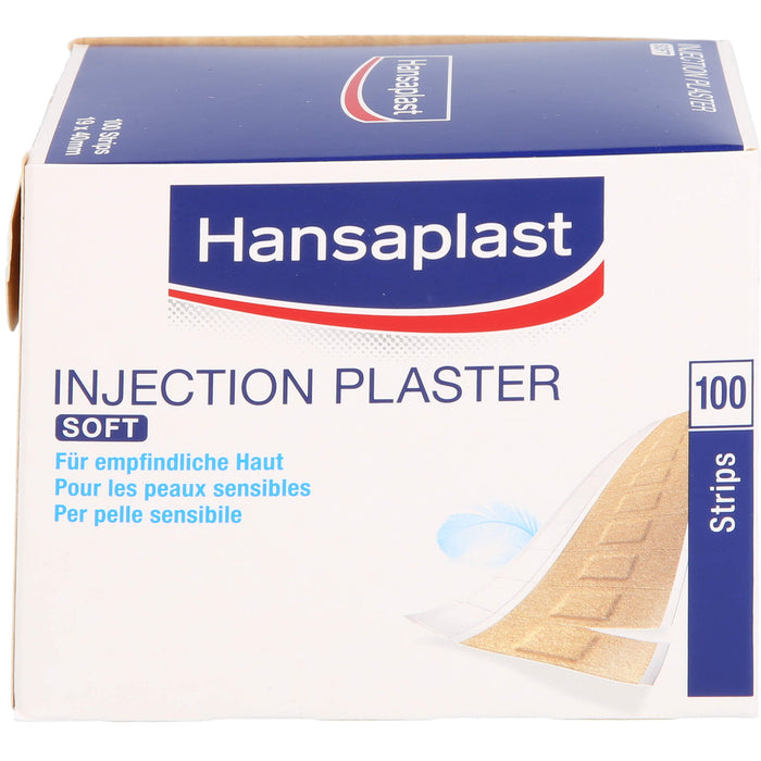 Hansaplast Soft Injektionspflaster 1,9 cm x 4 cm für empfindliche Haut, 100 pcs. Patch